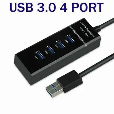 4 Port USB 3.0 HUB Multi High Speed Splitter Expansion Desktop Laptop PC Max OS • $6.44