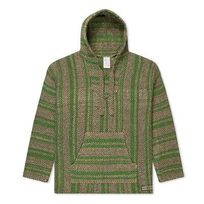 Baja Hoodie | Drug Rug | Mexican Poncho With Soft Inner Lining - Olive Green • $19.99