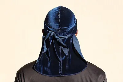 Teal Velvet Durag Men Women Unisex Hat Cap Premium Doo Rag Wave Biker Dance • $9.99