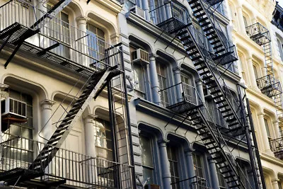 Fire Escapes In SoHo Manhattan New York City NYC Photo Art Print Poster 18x12 • $10.98