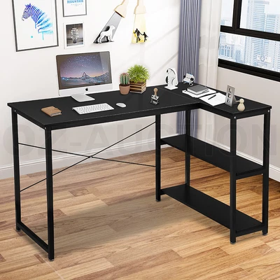 $129.95 • Buy Computer Desk L Shape Gaming Writing Study Corner Table Home Office Desk Black