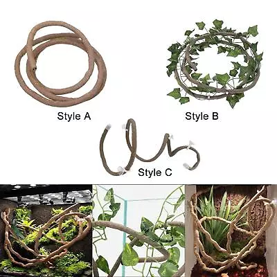 Terrarium Reptile Vines Tank Accessories For Chameleon Snake Leopard Gecko • $10.92