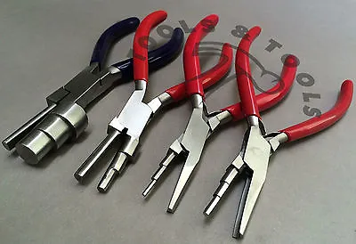 £29.99 • Buy 3 Step Wrap N Tap Wire Looping Pliers Jewelry Bail Making Tools 11 Sizes 4 Pcs 