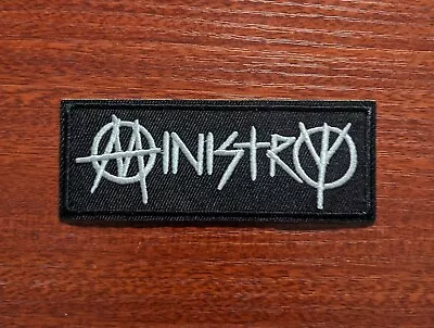 Ministry Band Patch Metal Rock Synthpop 80s Embroidered Patch Iron On 1.5 X4  • $4.50