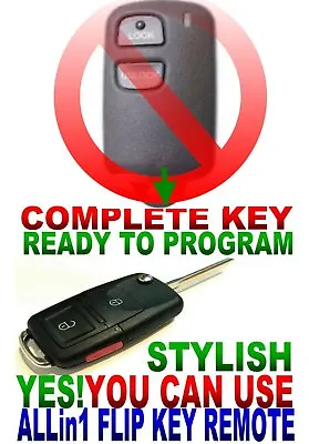 Euro Flip Key For Toyota Elvatdd Dealer Port Installed D0 Remote Chip Fob Click • $39.99