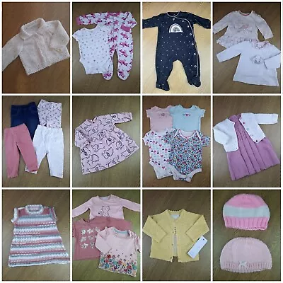 £19.99 • Buy Baby Girls 0-3 Months Winter Clothes Bundle Hand Knitted