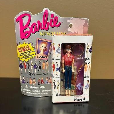 Barbie NIB Keychain Vintage (1995) Collectible Toy Picnic Barbie W/Fishing Pole • $39