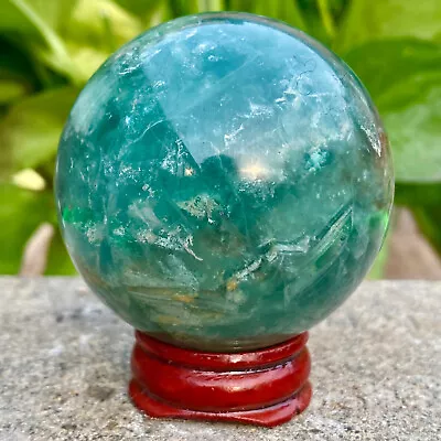 242G Natural Fluorite Quartz Sphere Crystal Energy Ball Reiki Healing Gem • $21