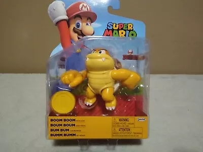 Super Mario World Of Nintendo BOOM BOOM WITH COIN 4” Figure Jakks Pacific NEW • $23.99