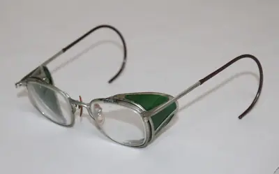 Vintage Wwii Ao Glasses Green Side Shield Goggles Motorcycle • $49.99