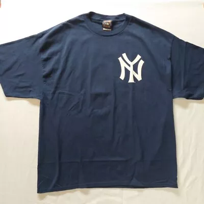 New York Yankees Babe Ruth Majestic Cooperstown Collection Jersey T Shirt 2XL • $19.99