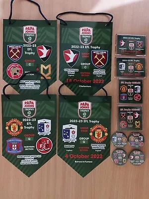 £3.59 • Buy ALL 2022 - 2023 EFL Papa John’s Trophy  Matches & Group BADGES SEE DESCRIPTION