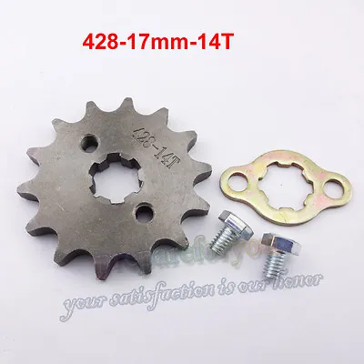 428 14T 17mm Front Engine Gear Sprocket For Lifan YX 50cc-160cc Pit Dirt Bike • $15.57