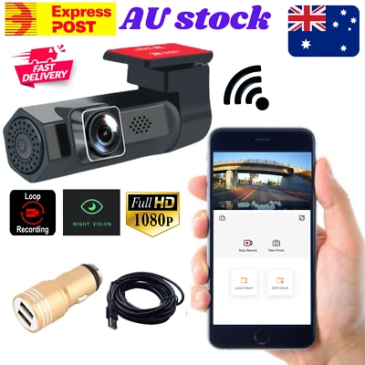 $69.99 • Buy HD 1080P WIFI Dash Cam Car DVR Mini Camera Loop Video Recorder Night Vision