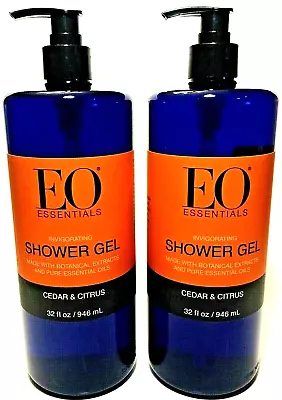 (2 Pack) EO Essential Oils - CEDAR & CITRUS Shower Gel / Body Wash 32 Oz   • $44.95