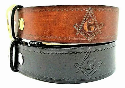  BELT * Leather * MASON * Black & Med Br * 1-1/2   Wide * COW HIDE • $33.99