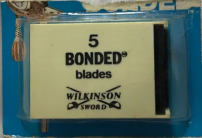 Vintage Wilkinson Sword 5 Bonded Razor Blades New In  ORIGINAL PACKAGING • $14.99
