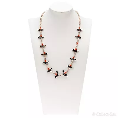 Native American Heishi Bead Fetish Birds Necklace Zuni • $33