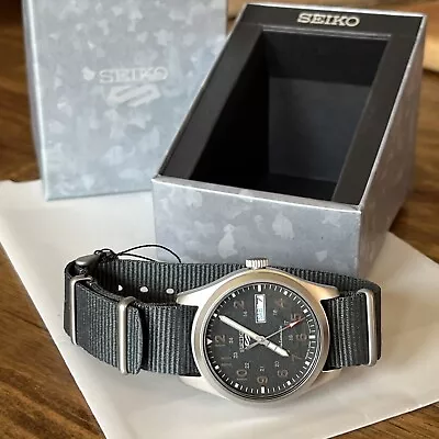 SEIKO 5 Blue Nylon Automatic FIELD SPORTS Men's Watch - SRPG31  MSRP: $295 • $54