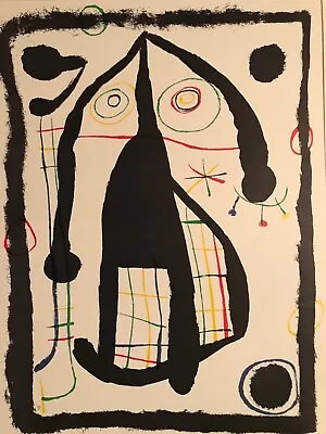 Joan MIRO  Personage: The Foreign Woman  Limited Ed. Stone Lithograph 17x14 Rare • $249