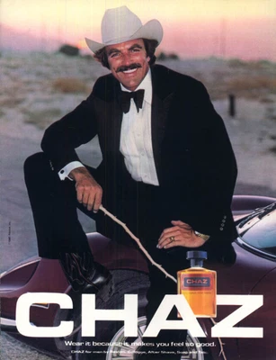 $9.99 • Buy Wear It Because It Makes You Feel So Good Chaz Cologne Ad 1980 Tom Selleck L