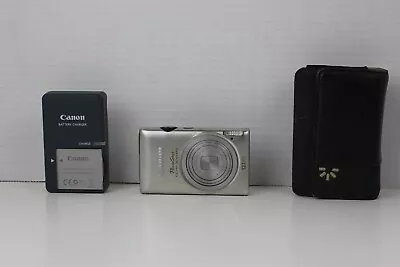 Canon PowerShot ELPH 12 MP AF 5x Silver Digital Camera Bundle 300 HS PC1591 • $221.47