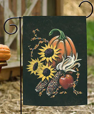 $8.98 • Buy Toland Indian Corn 12x18 Fall Autumn Harvest Pumpkin Sunflower Garden Flag