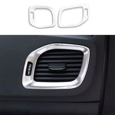 Silver Titanium Console L&R Air Outlet Vent Trim For Volvo S60 2011-2018 2PCS • $25.40