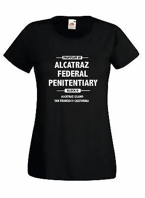 Women's J780 Alcatraz Federal Penitetiary Film San Francisco Jersey T-Shirt • £12.62