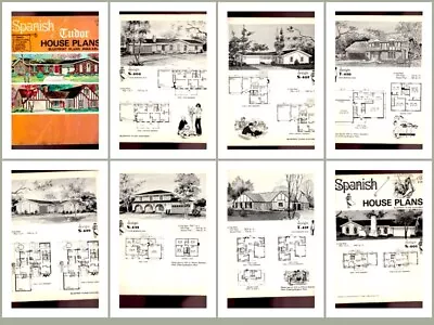 Standard A-33 Spanish & Tudor 1970s Homes Modern Vintage House Plans Mid Century • $16.99