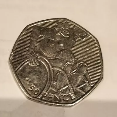 50p COIN OLYMPIC WHEELCHAIR RUGBY • £2.25