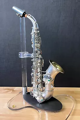 STUNNING CG Conn Silver Plated Curved Soprano Sax • $4000