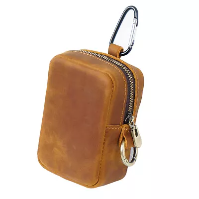 Genuine Leather With Hook Belt Fanny Waist Bag MIni Cigarette Pouch Mens Outdoor • £13.49