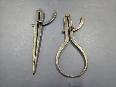 Vintage Outside Calipers & Dividers. Antique Machinist Measuring Tools • $14.99