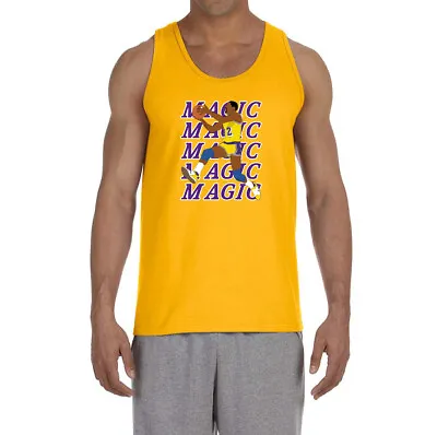 Los Angeles Lakers Magic Johnson Text Pic Tank Top • $21.99