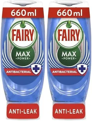 £9.90 • Buy 2 X Fairy Max Power Antibacterial Washing Up Liquid, 660 Ml, Tea Tree Extract