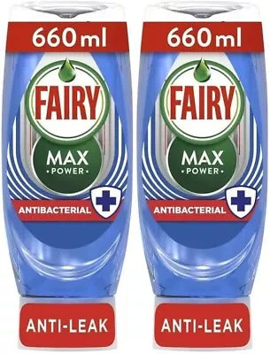 £9.90 • Buy 2 X Fairy Max Power Antibacterial Washing Up Liquid, 660 Ml, Tea Tree Extract