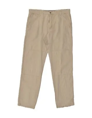 MURPHY & NYE Mens Straight Chino Trousers W38 L34 Beige Cotton AK01 • £13.89