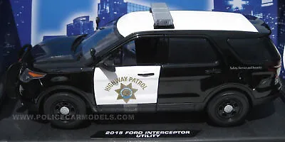 Motormax 1/18 CHP California Highway Patrol Ford PI Utility Police SUV 73544 • $36.95
