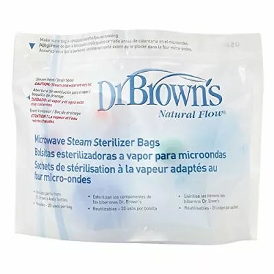 Baby Bottles Steriliser Bags Travel Holiday Microwave Bag Dr Brown's • £3.49