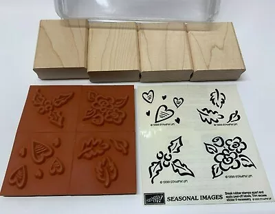 Vintage 1998 Stampin Up Stamps Seasonal Images Set Of 4 NEW • $9.99