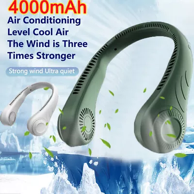 $19.90 • Buy Portable Neck Fan Personal Hanging Bladeless Cooling Fan Hands-Free Rechargeable