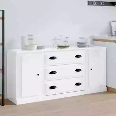 Sideboards 3 Pcs Buffet Cupboard Storage Side Cabinet Engineered Wood VidaXL • $279.99