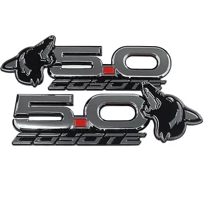 $59.99 • Buy NEW V8 Chrome Howling Coyote 5.0 Fender Emblems Fits 15-23 Mustang, F150, Coyote