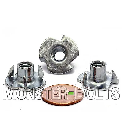 1/4 -20 OAL - 3 Prong Tee Nut  CR+3 Zinc Plated Steel T-Nut  5/16  Or 7/16  • $38.90