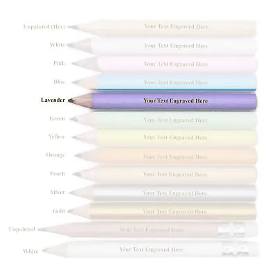 Personalised Laser Engraved Golf Mini Pencils Range Of Barrel Colours (Times) • £156