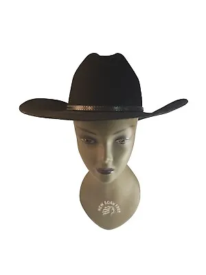 Justin Authentic Western Headwear Cowboy Hat. Black Tag Says One Size Fits All  • $33.60