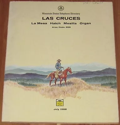 1966 New Mexico Telephone Directory Area Code 505 Las Cruces La Mesa Hatch • $40