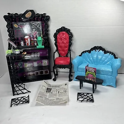 Monster High Coffin Bean Playset Couch Table Register Coffee Accessories • $39.99