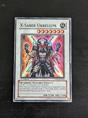 X-Saber Urbellum - 5DS2-EN043 - 1st Edition - Ultra Rare - Played Yugioh Card • $1.61